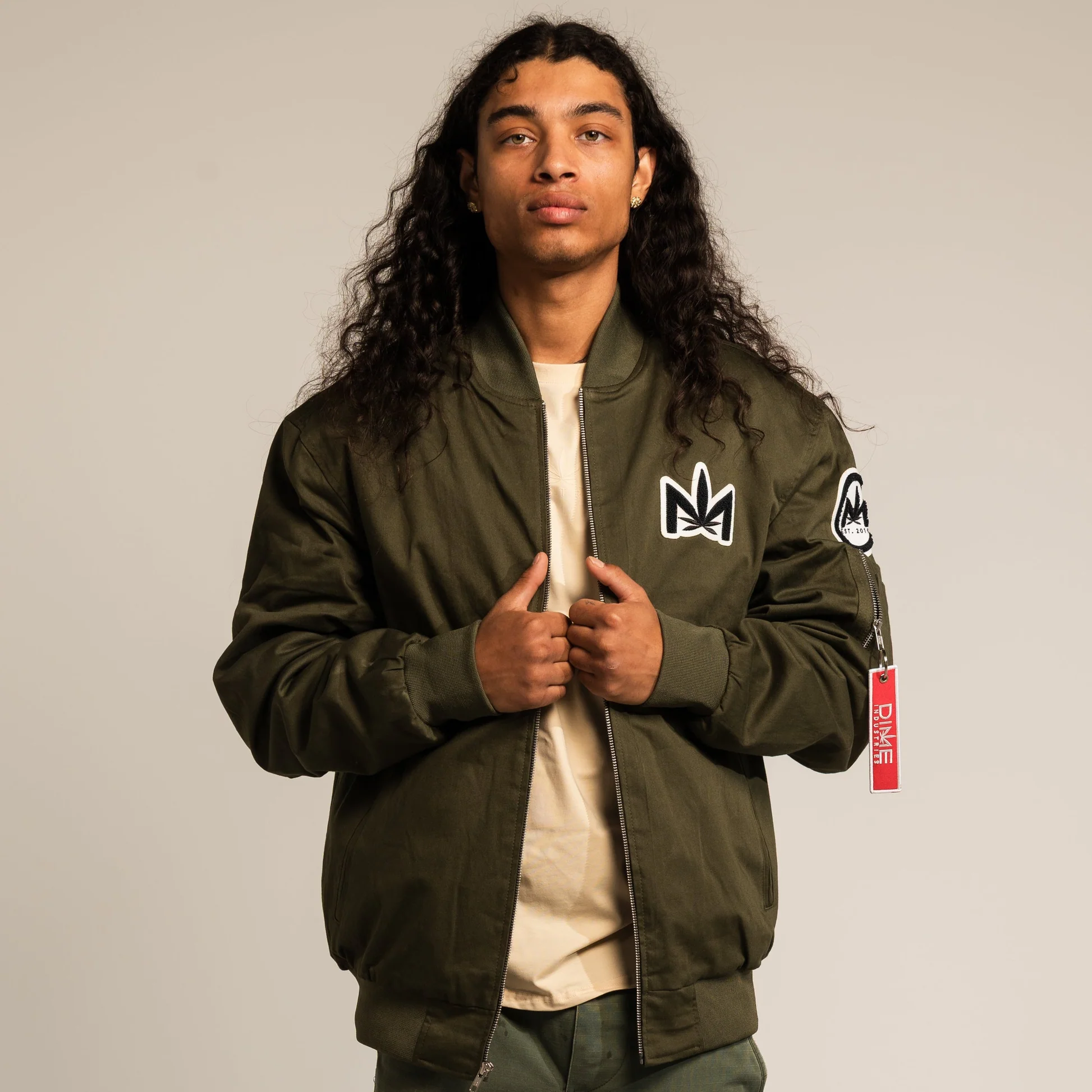 Bomber Jacket with Chenille Patch - Image 3