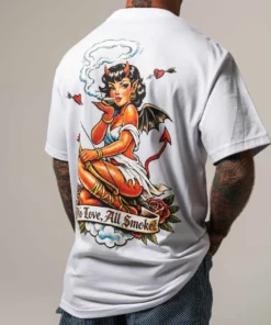 Alternative view of NO LOVE X ALL SMOKE MENS TEE